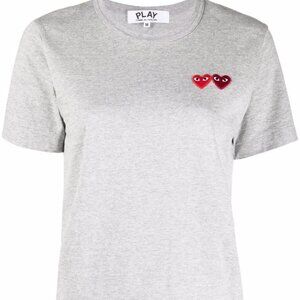 Comme Des Garcon Play Double Heart Baby Tee